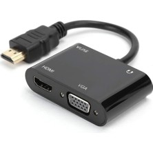 Str Store 1080P 2in1 Hd'den Vga'ya HDMI To VGA Hd Dönüştürücü Bilgisayar Projeksiyonu - Hd Ürünleri Için Tv Adaptörüne VGA Ürünlerini Bağlama ZR724