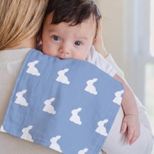 Str Store %100 Pamuk Müslin Bebek Omuz Bezi 5li - Mono Lapin Royal Blue OMZBEZ-05L-000RYB