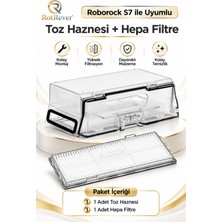 Ozemtek Roborock S7 Maxv Ultra / S7 Pro Ultra / S7 Sonic / S7 / S7+ Robot Süpürge Toz Haznesi,hepa Filtre Yedek Parça Seti 2 Parça