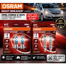 Osram H7 Night Breaker Laser %150 Fazla Night Breaker Laser H1 Ampul 64150NL - %150 Daha Fazla Işık