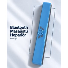 Elektronikçim USB Bellek ve Tf Kart Destekli Şarj Edilebilir Bluetooth Masaüstü Hoparlör Mavi