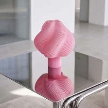 Luvenza Design Solae Rose Pembe LED Masa Lambası Abajur