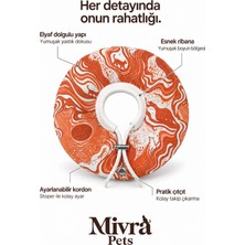 Mivra Pets Elizabeth Yakalık Kedi Koruyucu Boyunluk - Tangerine Swirl - M
