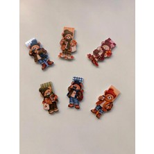 Tiny Stories TR Sonbahar& Kış Ayıcık Temalı-1  - Mıknatıslı Kitap Ayracı /6 Adet - Magnetic Bookmark Page Marker