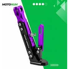 MOTONUM Yamaha Nmax 125 Yükseklik Ayarlı Metal Yan Sehpa-Mor DETAYLI-MN0275