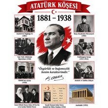Atatürk Köşesi Yeni Tasarım 50X70 cm Vinil Branda Koç Stüdyo