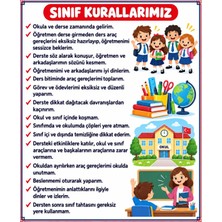 Sınıf Kurallarımız 50 x 70 (Vinil Branda) Dijital Baskı