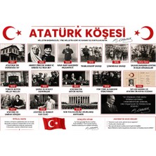Atatürk Köşesi 70X100 cm Vinil Branda