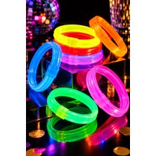 Munico 3 Adet Kırılarak Yanan Kalın Glow Bileklik Neon Renkli Gece Partisi Festival Konser Doğum Günü