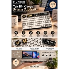 Munico Şeffaf Tasarım Kablosuz Klavye Ince Hafif Taşınabilir Tablet Laptop Telefon Için Mini Klavye