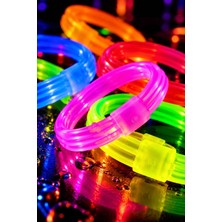 Munico 3 Adet Fosforlu Glow Bileklik Kalın Neon Görünümlü Kırılarak Aktifleşen Parti ve Festival Eğlence