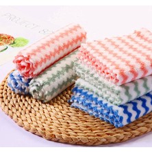 Munico 10 Adet Mutfak Silme Bezi Mercan Kadife Dalga Tasarımlı Silme Bezleri Mikrofiber Kalınlaştırılmış
