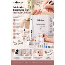 Munico 6 Başlıklı Elektrikli Manikür Pedikür Cihazı Tırnak Törpüleme Şekillendirme Parlatma Makinesi