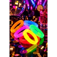 Munico 3 Adet Işıklı Görünümlü Kalın Glow Bileklik Kırınca Parlayan Neon Parti Doğum Günü Festival