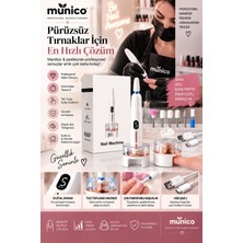 Munico Şarjlı Tırnak Bakım Makinesi Dijital Ekranlı Elektrikli Freze Manikür Pedikür Cihazı 6 Başlıklı