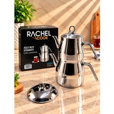 Rachel Zümrüt Aile Boy Çelik Çaydanlık Takımı 3 Lt+1,80 Lt