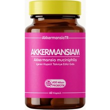 Akkermansiam Akkermansia Muciniphila İçeren Takviye Edici Gıda 60 Kapsül Probiyotik İçerik