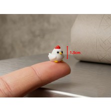 To Design Lab Mini Tavuk Figürü - Sevimli Mini Tavuk Figürü - Minyatür Dekoratif Biblo - Teraryum ve Saksı Süsü