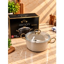 Armoni White Gold 22 cm Granit Döküm Derin Tencere 5 Lt