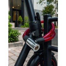 Meks Kompakt Şeffaf Pvc Kaplamalı Bisiklet Kilidi 15 mm x 80 cm