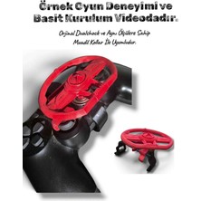 Salıncak Ps4 Mini Direksiyon Seti Siyah Kırmızı  Amg (Metal Rulmanlı)