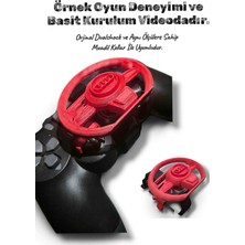 Salıncak Ps4 Mini Direksiyon Seti Kırmızı Siyah  Audı (Metal Rulmanlı)