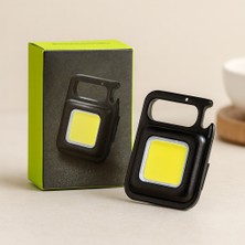 Efnaz Style Cob Anahtarlık Feneri USB Şarjlı 3in1 (Mıknatıslı, Kapak Açacak)