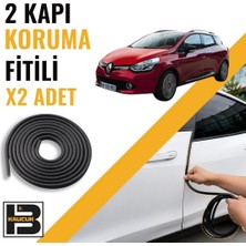 B&M Kauçuk Renault Clio 4 Station Wagon Kapı Koruma Fitili-Iki KAPI-SIYAH-BM0871