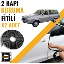 B&M Kauçuk Renault Reno-12 Station Wagon Kapı Koruma Fitili-Iki KAPI-SIYAH-BM0860