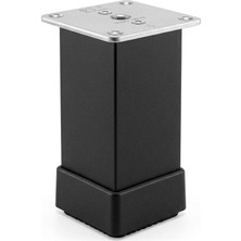 Elovias Eroğlu Siyah Düz Metal Ayak 40x40mm 10cm (401-01-10-02)
