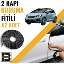 B&M Kauçuk Honda Jazz (2021-2025) Kapı Koruma Fitili-Iki KAPI-SIYAH-BM0985