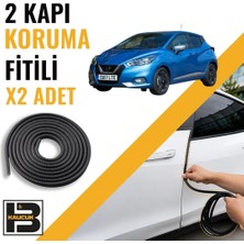 B&M Kauçuk Nissan Micra (2018-2022) Kapı Koruma Fitili-Iki KAPI-SIYAH-BM1038