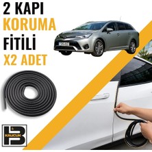 B&M Kauçuk Toyota Avensis Station Wagon (2015-2018) Kapı Koruma Fitili-Iki KAPI-SIYAH-BM1031