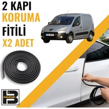 B&M Kauçuk Peugeot Partner Tepee Panelvan (2009-2018) Kapı Koruma Fitili-Iki KAPI-SIYAH-BM1144