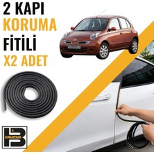 B&M Kauçuk Nissan Micra (2002-2010) Kapı Koruma Fitili-Iki KAPI-SIYAH-BM1036