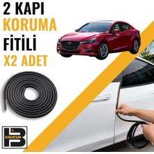 B&M Kauçuk Mazda 3 Sedan (2013-2018) Kapı Koruma Fitili-Iki KAPI-SIYAH-BM1191