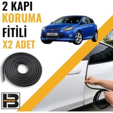 B&M Kauçuk Ford Focus Hatchback (3.nesil) Kapı Koruma Fitili-Iki KAPI-SIYAH-BM0957