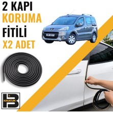 B&M Kauçuk Peugeot Partner Tepee (2009-2018) Kapı Koruma Fitili-Iki KAPI-SIYAH-BM1143