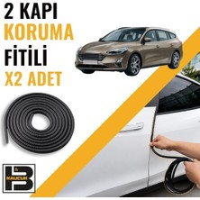 B&M Kauçuk Ford Focus Station Wagon (4.nesil) Kapı Koruma Fitili-Iki KAPI-SIYAH-BM1212
