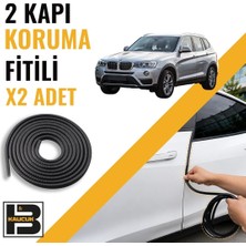 B&M Kauçuk Bmw X3 F25 (2010-2017) Kapı Koruma Fitili-Iki KAPI-SIYAH-BM1069