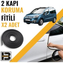 B&M Kauçuk Citroen Berlingo (2008-2018) Kapı Koruma Fitili-Iki KAPI-SIYAH-BM1157