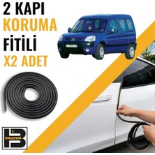 B&M Kauçuk Peugeot Partner (1996-2008) Kapı Koruma Fitili-Iki KAPI-SIYAH-BM1141