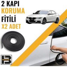 B&M Kauçuk Bmw 3 Serisi F30 (2012-2025) Kapı Koruma Fitili-Iki KAPI-SIYAH-BM1071