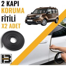 B&M Kauçuk Fiat Doblo (2015-2022) Kapı Koruma Fitili-Iki KAPI-SIYAH-BM1175