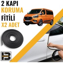 B&M Kauçuk Ford Transit Custom (2018-2023) Kapı Koruma Fitili-Iki KAPI-SIYAH-BM1109