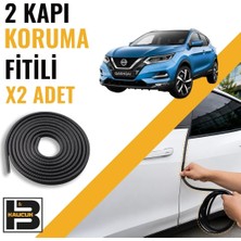 B&M Kauçuk Nissan Qashqai (2014-2021) Kapı Koruma Fitili-Iki KAPI-SIYAH-BM1053
