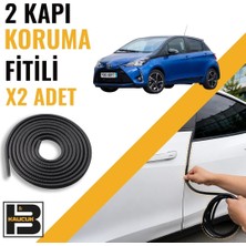 B&M Kauçuk Toyota Yaris (2011-2020) Kapı Koruma Fitili-Iki KAPI-SIYAH-BM1005
