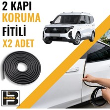 B&M Kauçuk Ford Courier Panelvan (2023-2025) Kapı Koruma Fitili-Iki KAPI-SIYAH-BM1108
