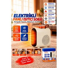 Begin Power 220V-240V Termostatlı Elektrikli Fanlı Isıtıcı Soba Sıcak ve Soğuk Üfleme Kompakt Taşınabilir Isıtıcı