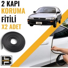 B&M Kauçuk Toyota Corolla Station Wagon (1991-1998) Kapı Koruma Fitili-Iki KAPI-SIYAH-BM1008